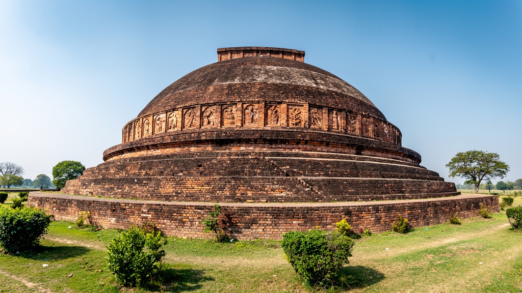 Kesariya Stupa, one of the largest Buddhist stupas in the world